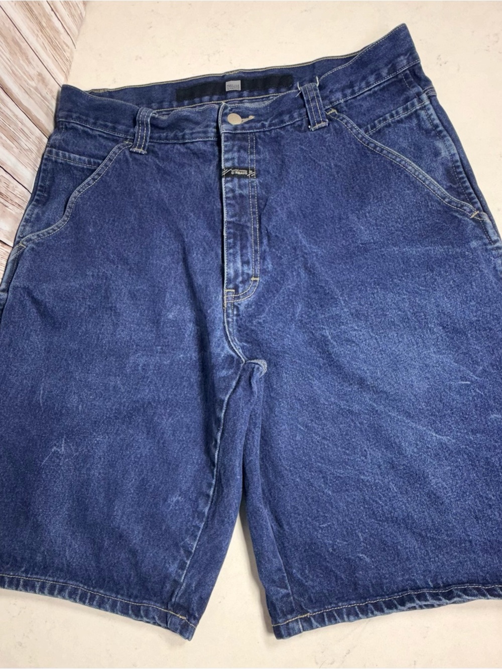 Marithe Francois Girbaud Denim Carpenter Shorts Mens 34 Blue Baggy Vintage Y2K
